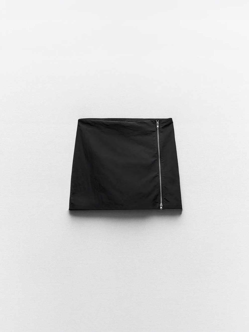 Zara Black Side Zip Mini Skirt Size Small NWT